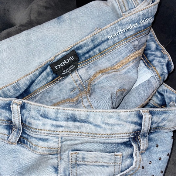 Bebe Bejeweled Rhinestone Jeans - Picture 7 of 8